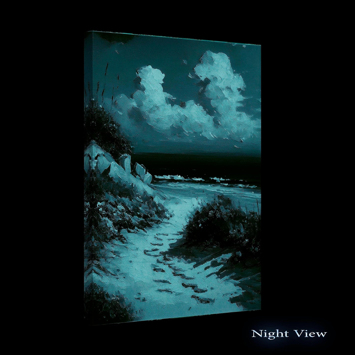 Ship & Moon Canvas Wall Art – 32x48in
