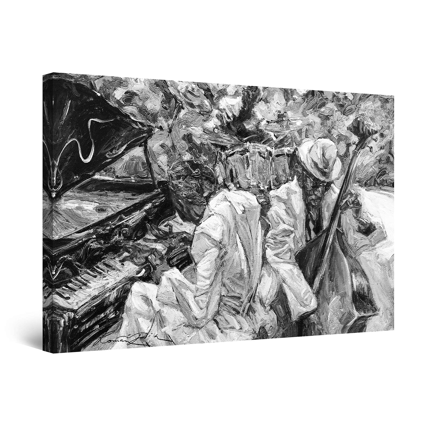 Orange Jazz Canvas Wall Art – 32x48in