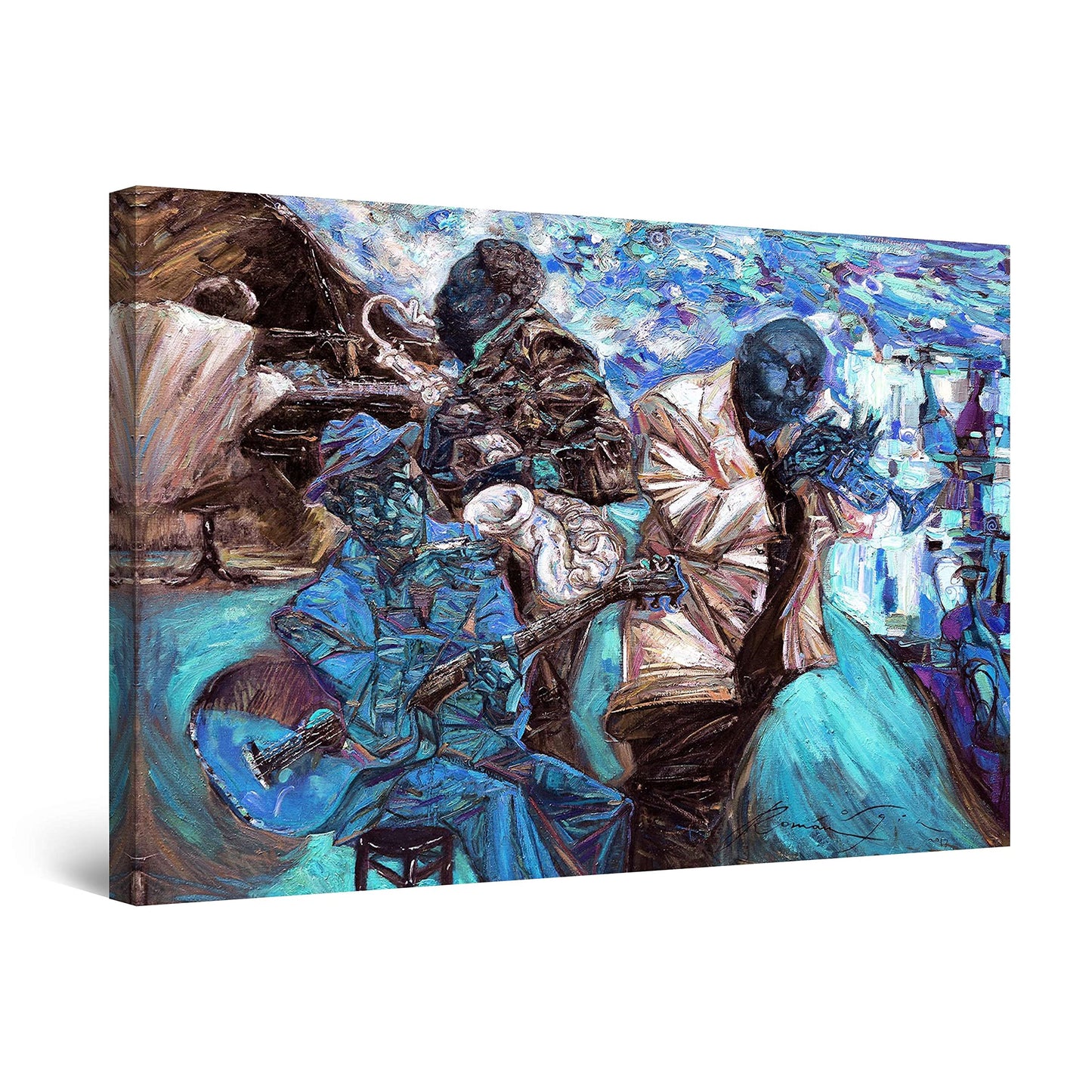 Orange Jazz Canvas Wall Art – 32x48in