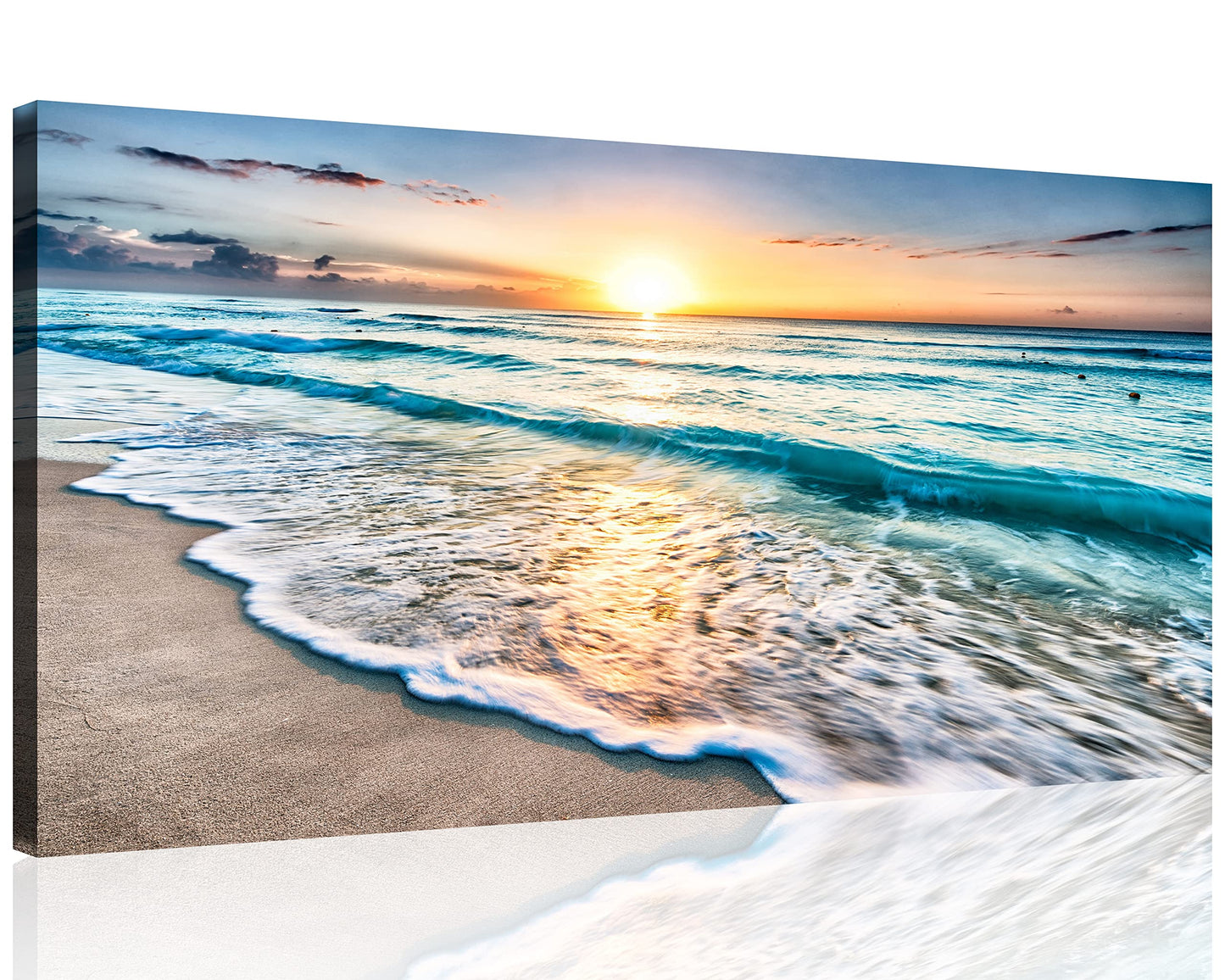 Beach Canvas Wall Art โ 3 Panel Sunset