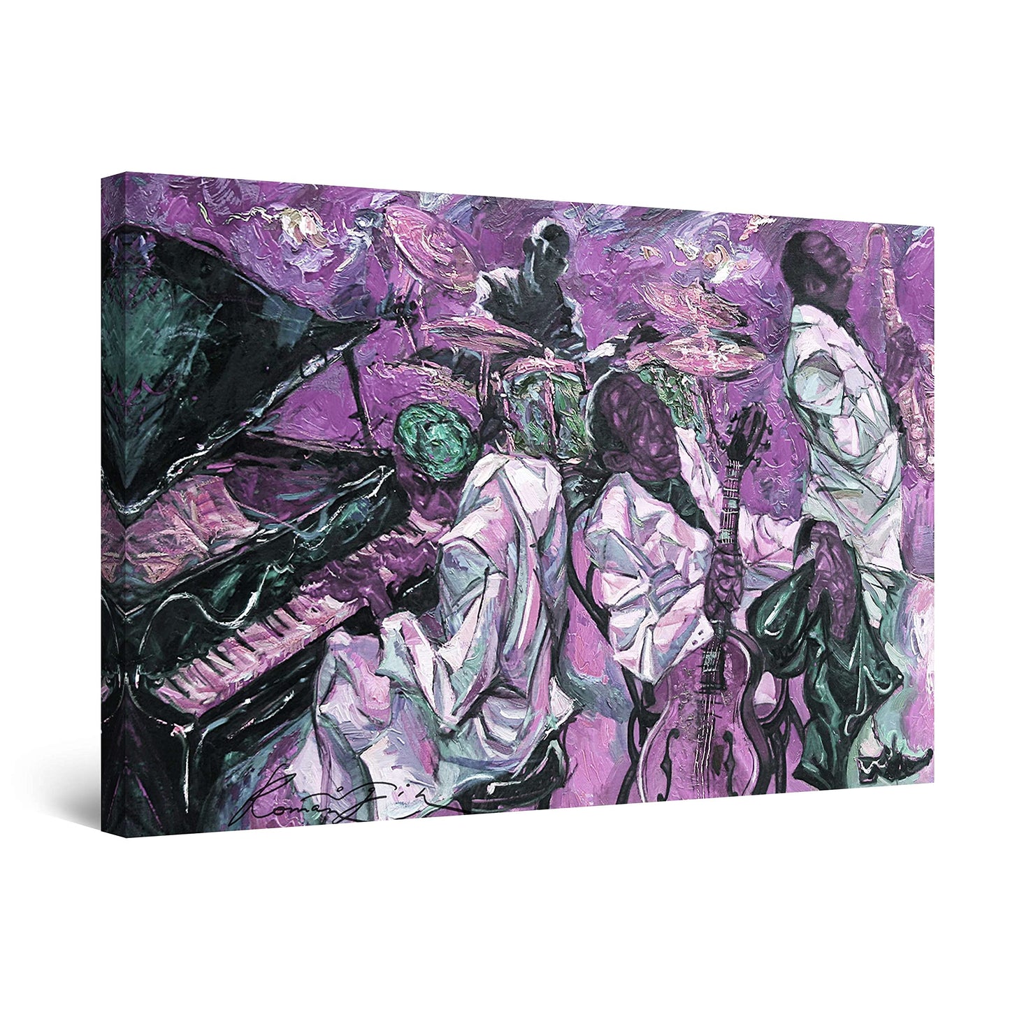 Orange Jazz Canvas Wall Art – 32x48in