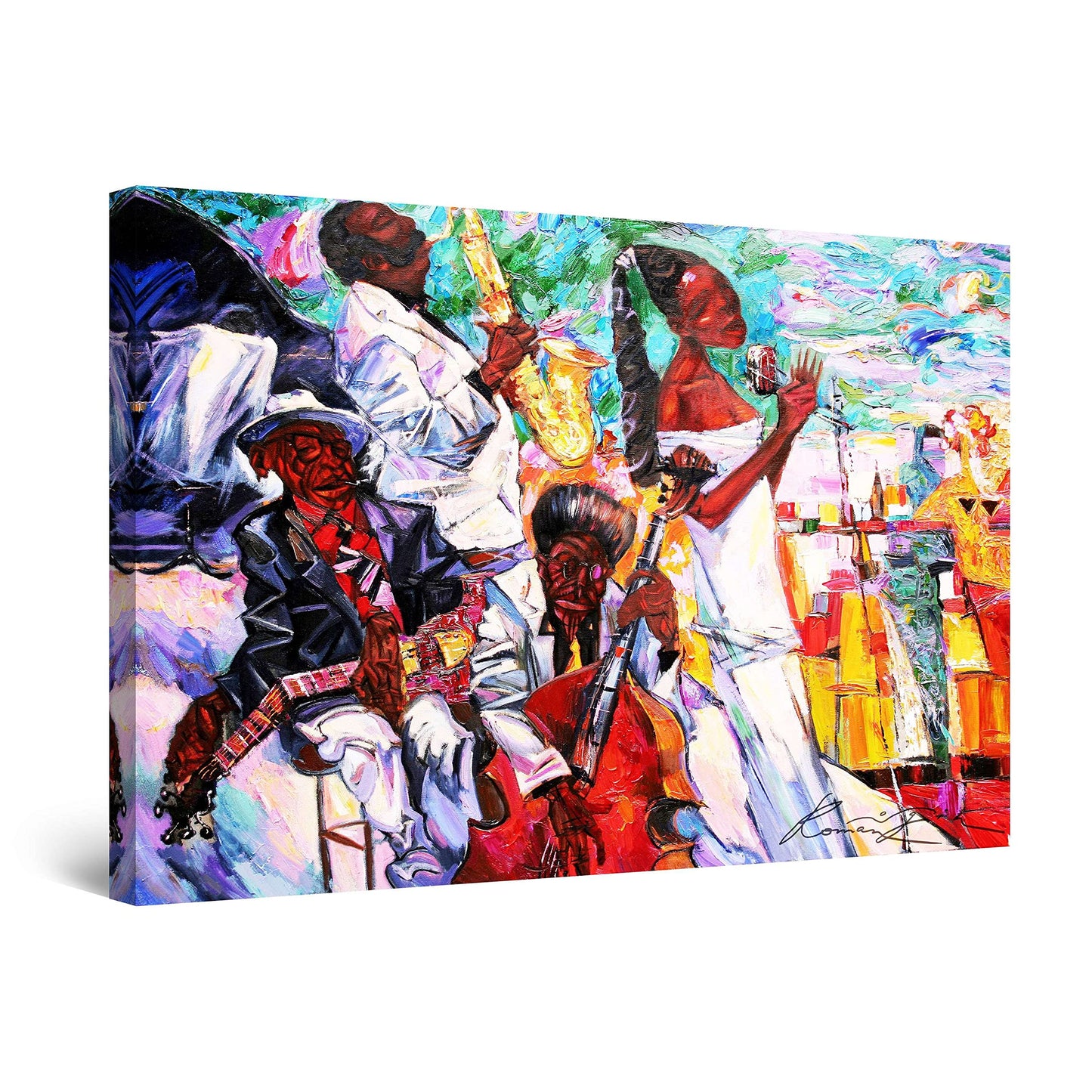 Orange Jazz Canvas Wall Art – 32x48in