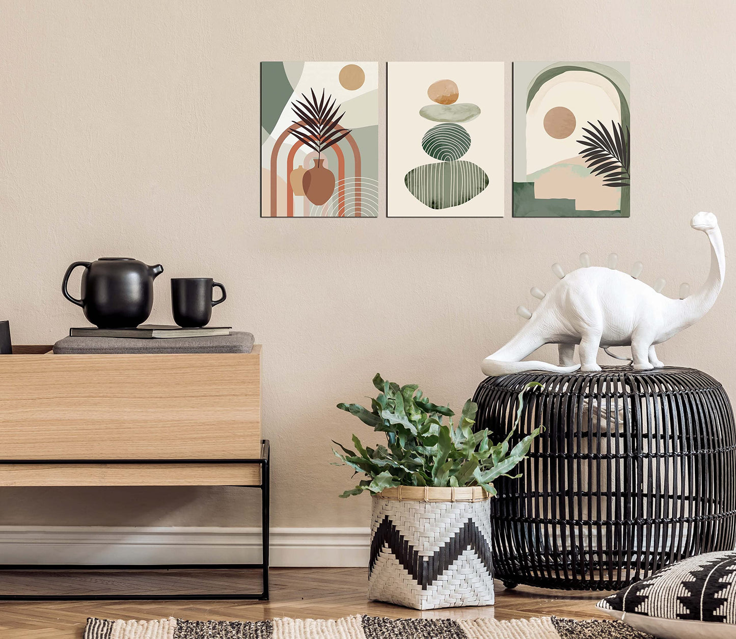 Boho Minimalist Wall Art 3PC 24x36in