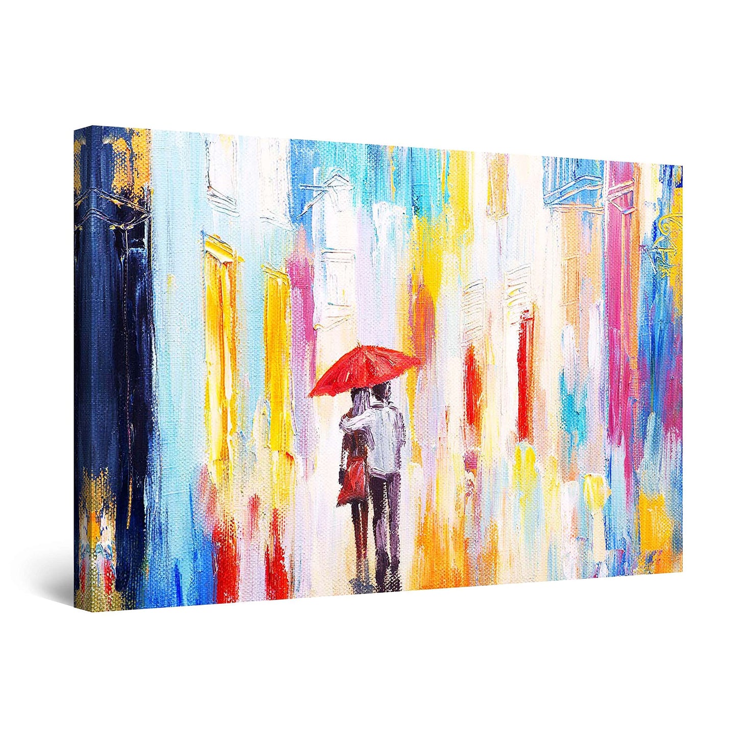 Red Boat Lake Canvas Wall Art 32x48in