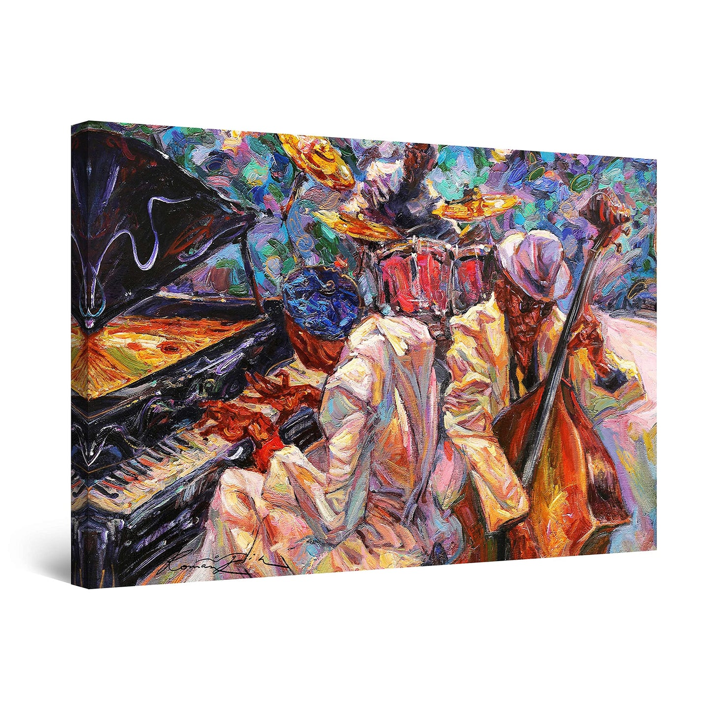 Orange Jazz Canvas Wall Art – 32x48in