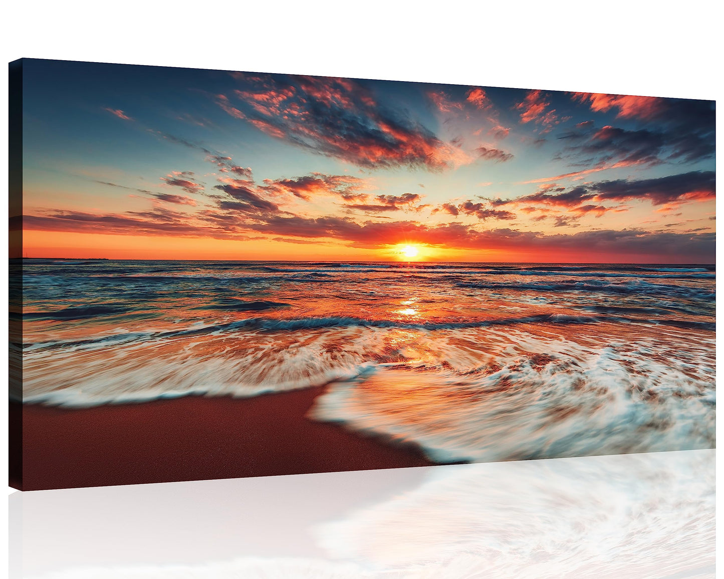 Beach Canvas Wall Art โ 3 Panel Sunset