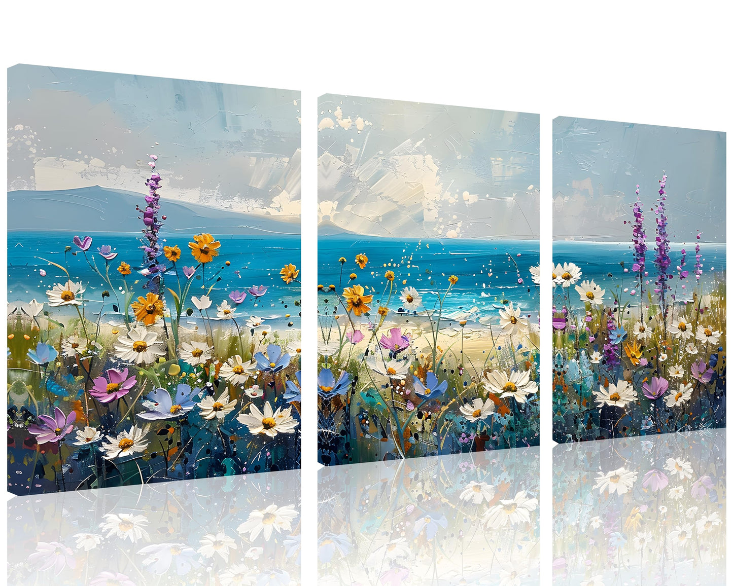 Beach Canvas Wall Art โ 3 Panel Sunset