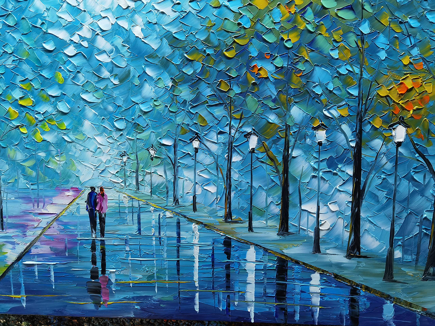 Abstract Tree Landscape Oil Painting 24x36in