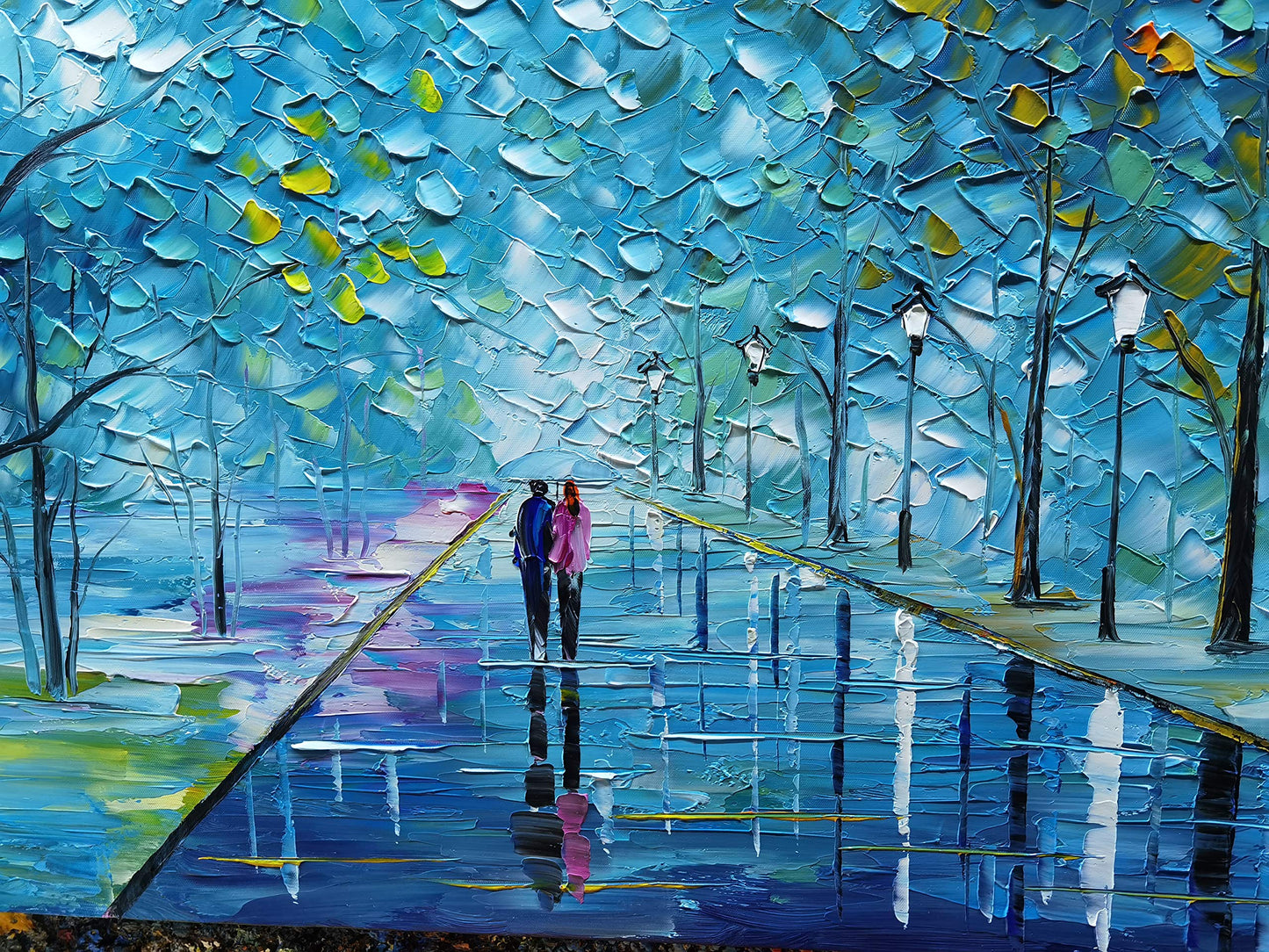 Abstract Tree Landscape Oil Painting 24x36in
