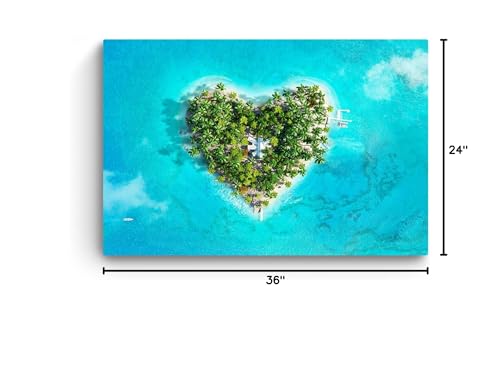Caribbean Beach Glass Wall Art 24x36in