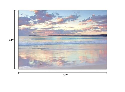 Caribbean Beach Glass Wall Art 24x36in