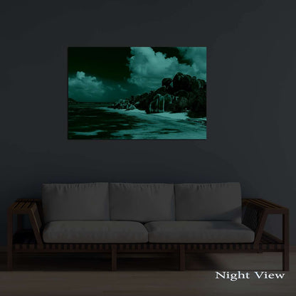 Caribbean Beach Glass Wall Art 24x36in