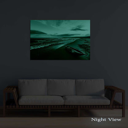 Caribbean Beach Glass Wall Art 24x36in