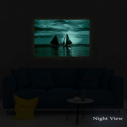 Caribbean Beach Glass Wall Art 24x36in