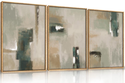 Navy Blue Abstract Wall Art 3PC 24x36in