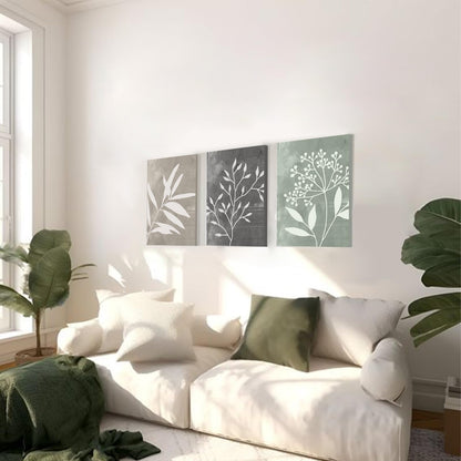 Sage Green Wall Art Set of 3 – 12x16in