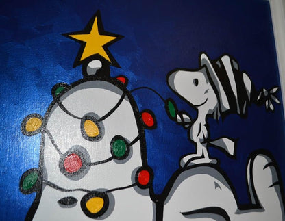 Snoop Lights Acrylic Painting