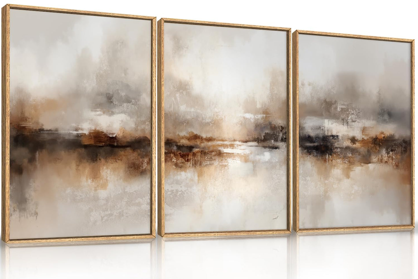 Navy Blue Abstract Wall Art 3PC 24x36in