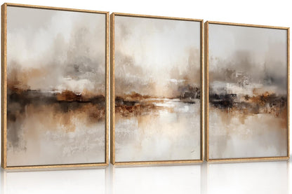 Navy Blue Abstract Wall Art 3PC 24x36in