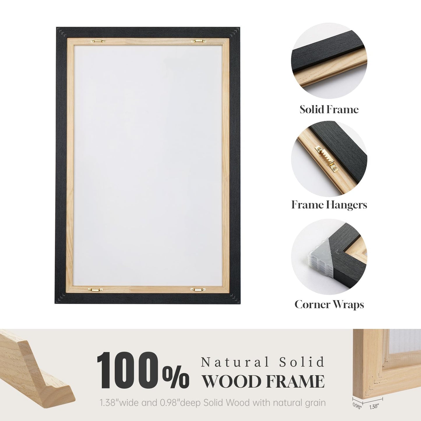 Neutral Abstract Wall Art 3PC 24x36in
