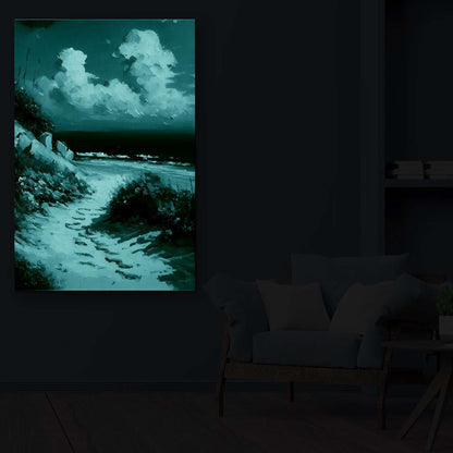 Ship & Moon Canvas Wall Art – 32x48in