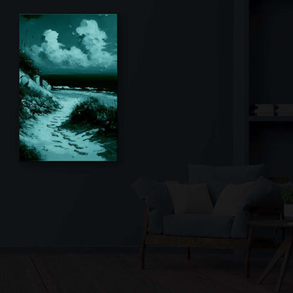Ship & Moon Canvas Wall Art – 32x48in