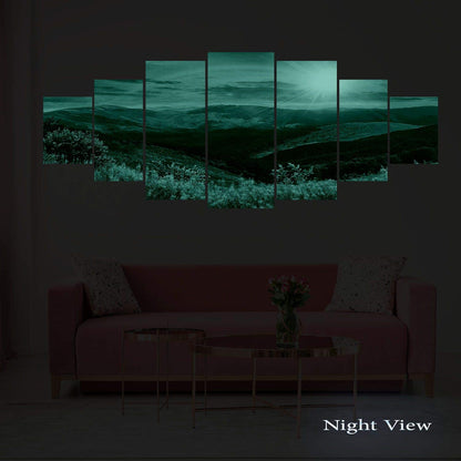 Blue Mountain Lake Wall Art – 7 Panels