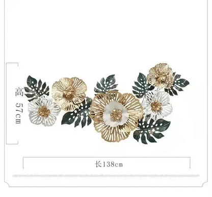 Abstract Floral Wrought Iron Wall Art