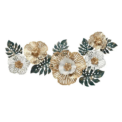 Abstract Floral Wrought Iron Wall Art