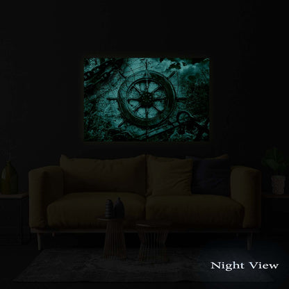 Caribbean Beach Glass Wall Art 24x36in
