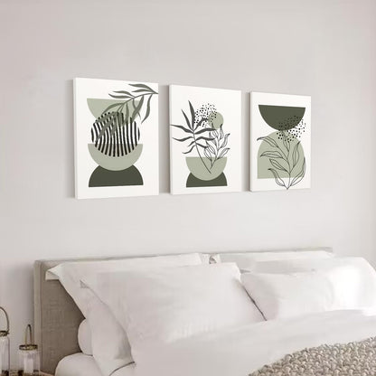Sage Green Wall Art Set of 3 – 12x16in