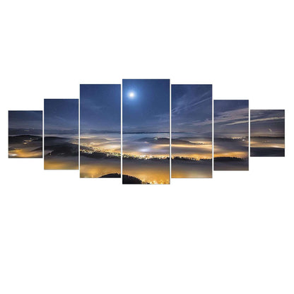 Blue Mountain Lake Wall Art – 7 Panels