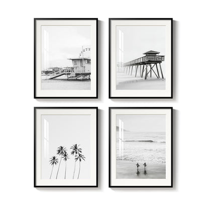Blue Ocean Beach Wall Art 3PC 24x36in