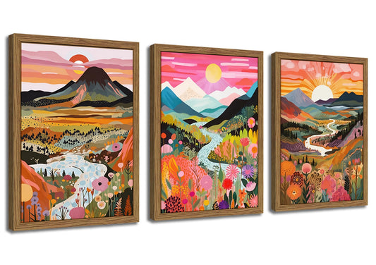 Boho Mountain Wall Art