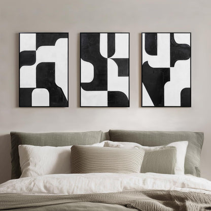 Boho Textured 3D Wall Art 3PC 24x36in