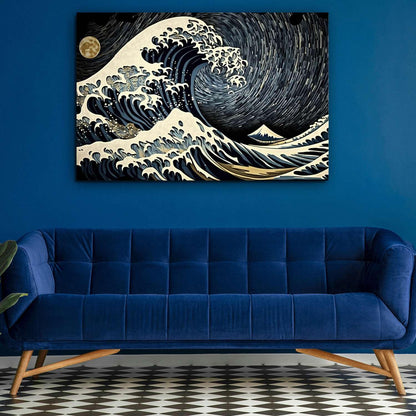 Ship & Moon Canvas Wall Art – 32x48in