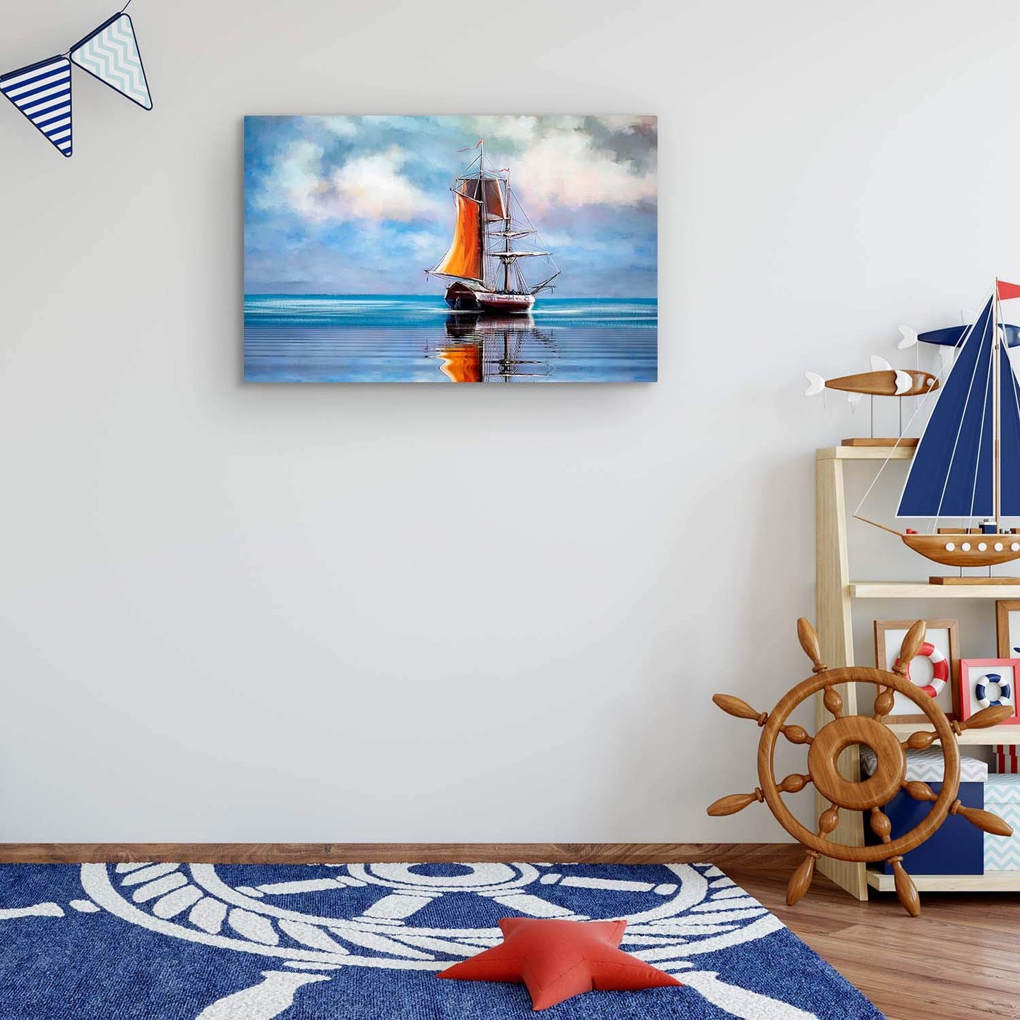 Caribbean Beach Glass Wall Art 24x36in