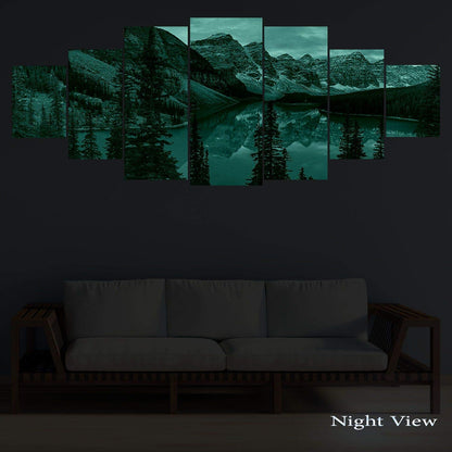 Blue Mountain Lake Wall Art – 7 Panels