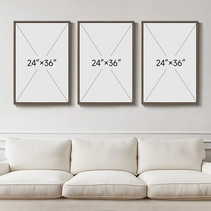 Neutral Abstract Wall Art 3PC 24x36in