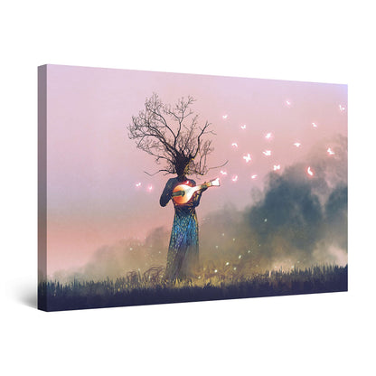 Orange Jazz Canvas Wall Art – 32x48in