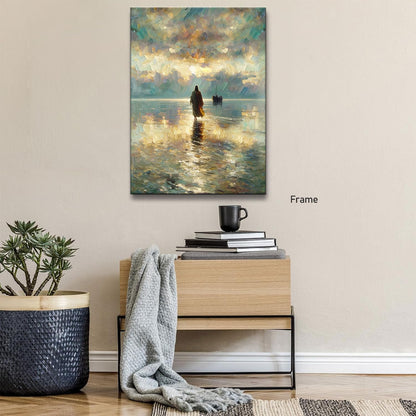 Jesus Walking on Water Wall Art 12x16in