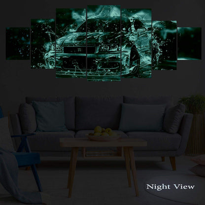 Blue Mountain Lake Wall Art – 7 Panels
