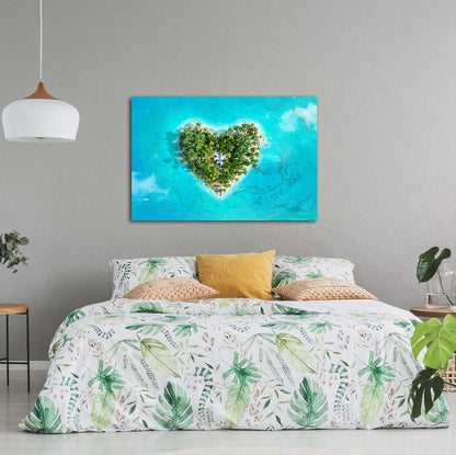 Caribbean Beach Glass Wall Art 24x36in