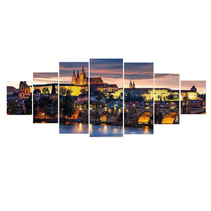 Blue Mountain Lake Wall Art – 7 Panels