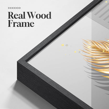 Black & Gold Abstract Art 3PC