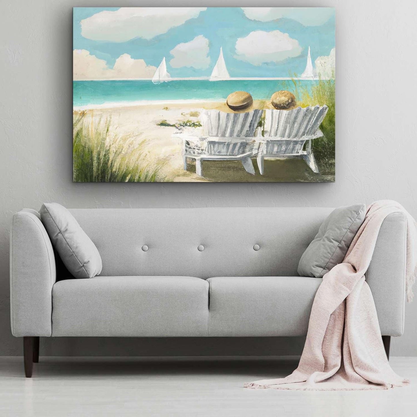 Ship & Moon Canvas Wall Art – 32x48in
