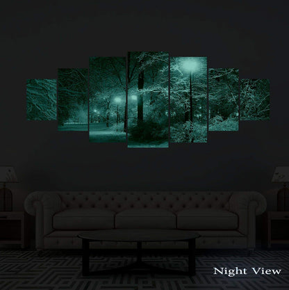 Blue Mountain Lake Wall Art – 7 Panels