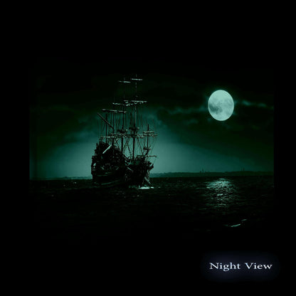 Ship & Moon Canvas Wall Art – 32x48in
