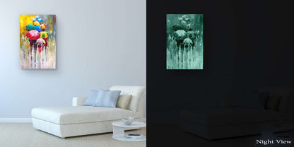 Red Boat Lake Canvas Wall Art 32x48in