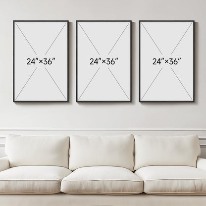 Black & Gold Abstract Art 3PC